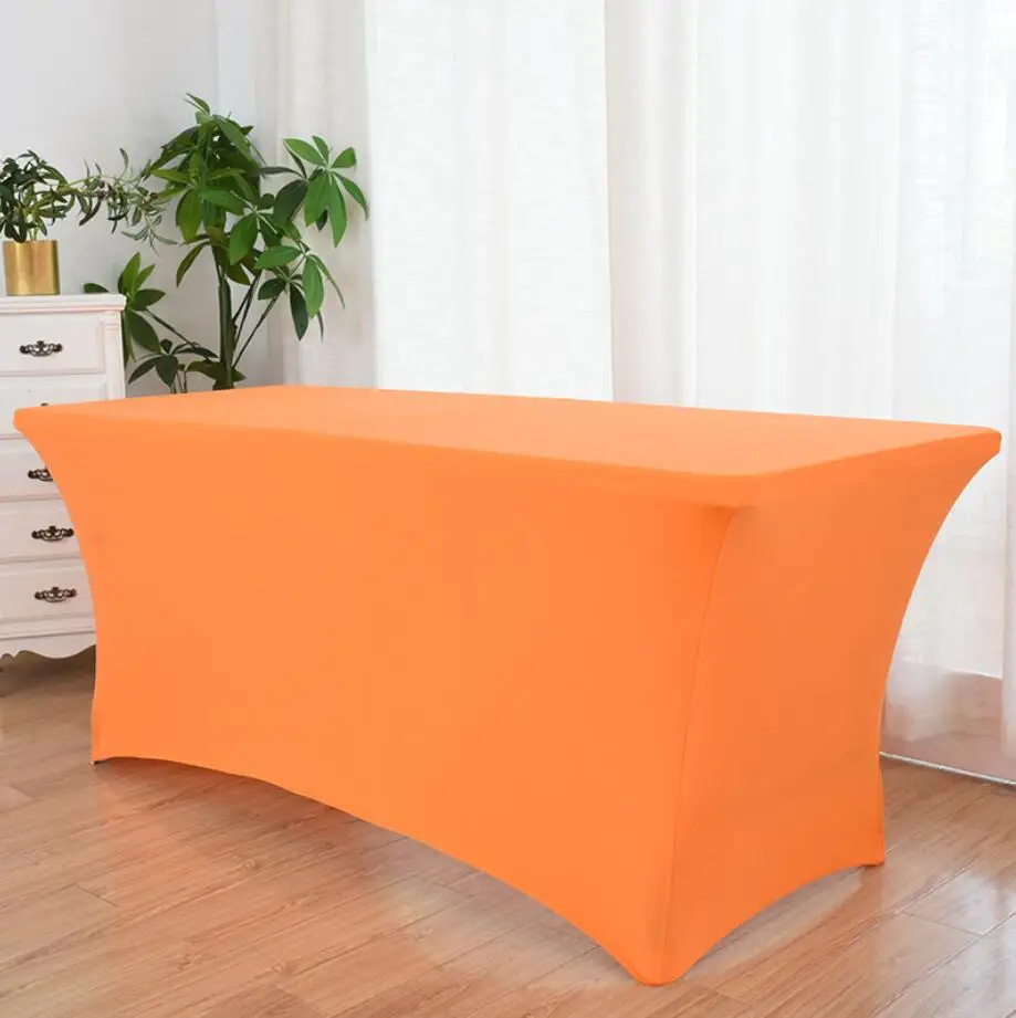 Großhandel schwarze einfarbige verdickte rechteckige Tischdecke elastische Tischdecke für Hotel Restaurant Hochzeit Bankett Dekoration – Detail 40