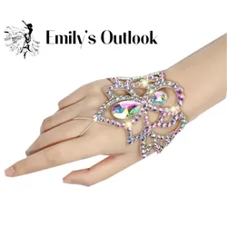 Pulsera de diamantes de imitación para mujer, accesorio de traje de danza del vientre elástico suave, joyería brillante, ropa para espectáculo en escenario, ostentosa