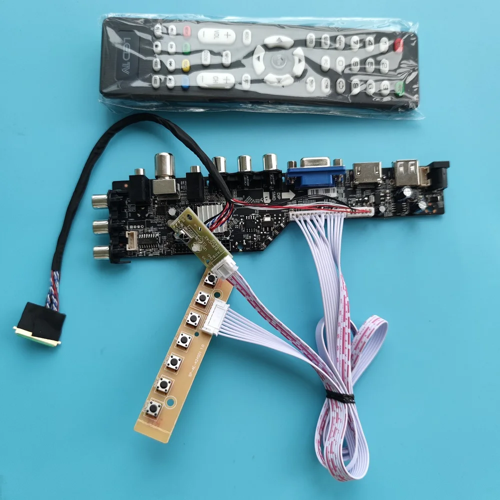 ชุดสําหรับLP156WH2(TL)(QB) รีโมทคอนโทรลบอร์ดดิจิตอลUSB HDMI VGA AV LED DVB-T DVB-T2 ทีวี 1366X768 40pin 15.6
