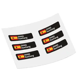 Custom Rider ID Stickers Road Bike Frame Flag Personal Name Mountain Bicycle Flag Name Custom Decals