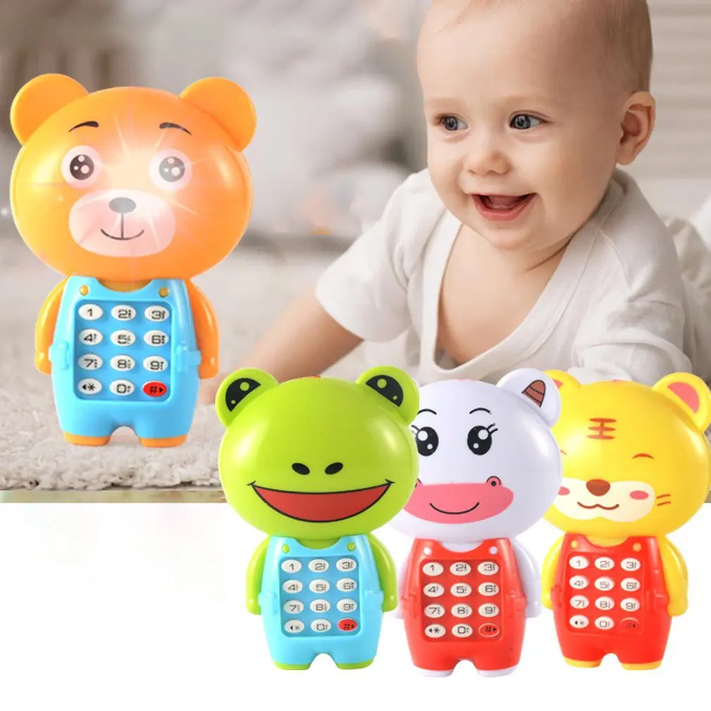 Electronic Toy Phone Musical Mini Cute Children Phone Toy Early Education Cartoon Mobile Phone Telephone Cellphone Baby Toys