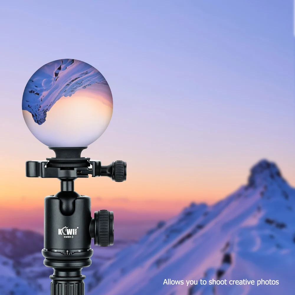 New 3.15" / 80mm Photography Clear Glass Lens Crystal Ball With Removable 1/4"-20 Female Rhread Stand Crystal Decorative Ball