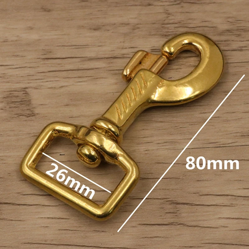 Large Brass Swivel Eye Trigger Bolt Lobster Claw Clasps Snap Hook Clip Buckle For Bag Webbing Leather Craft Collar Accessories