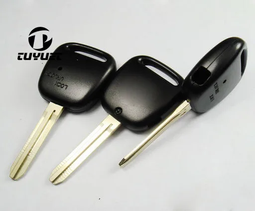 10PCS Remote Fob Case Car Key Shell  For Toyota With 1 Hole One Button On Side Of Plastic Cover With TOY43 Blade