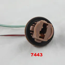 Rockeybright-7440 7443 자동차 램프 케이블 7443 전구 W21/5W LED 전구 소켓, 7440 W21W 소켓 턴 라이트 LED T20 램프 홀더 커넥터