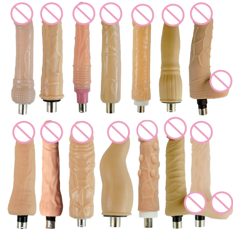 Fredorch 19 Types Flesh-colored Sex Machine Attachment Dildo 3XLR Sex Love Machine Penis Accessories For Women Sex Product Dildo
