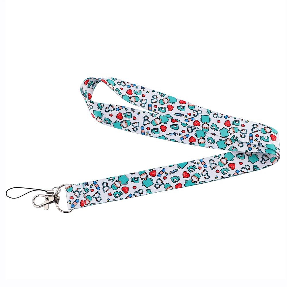 ER1599 Medical Theme Doctor Nurse Lanyard Badge ID Lanyards Mobile Phone Rope Key Lanyard Neck Straps Accessories