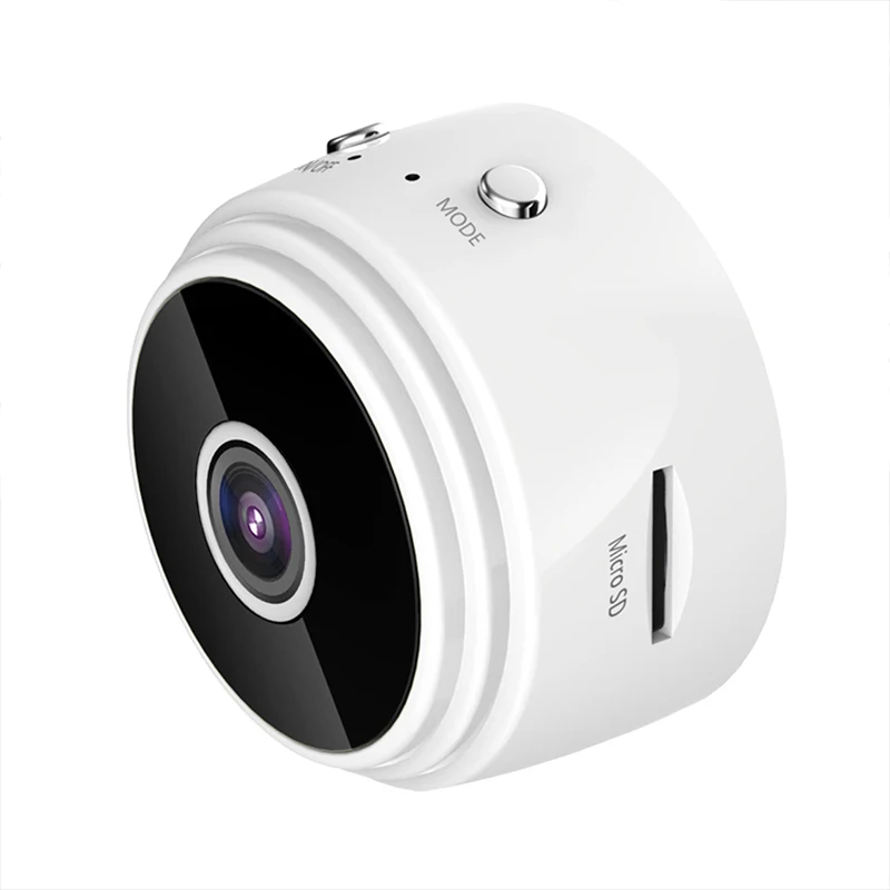 Mini wifi camera, 1080P camera  easy to install suitable for various places smart system can be installed white camera