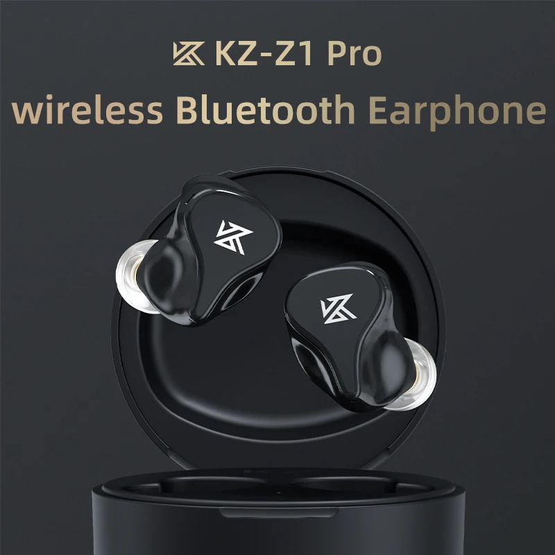 KZ Z1 Pro TWS kopphone True Draadloze Game Oordopjes Touch Control, cancelación de ruido, Auriculares deportivos HiFi compatibles con Bluetooth