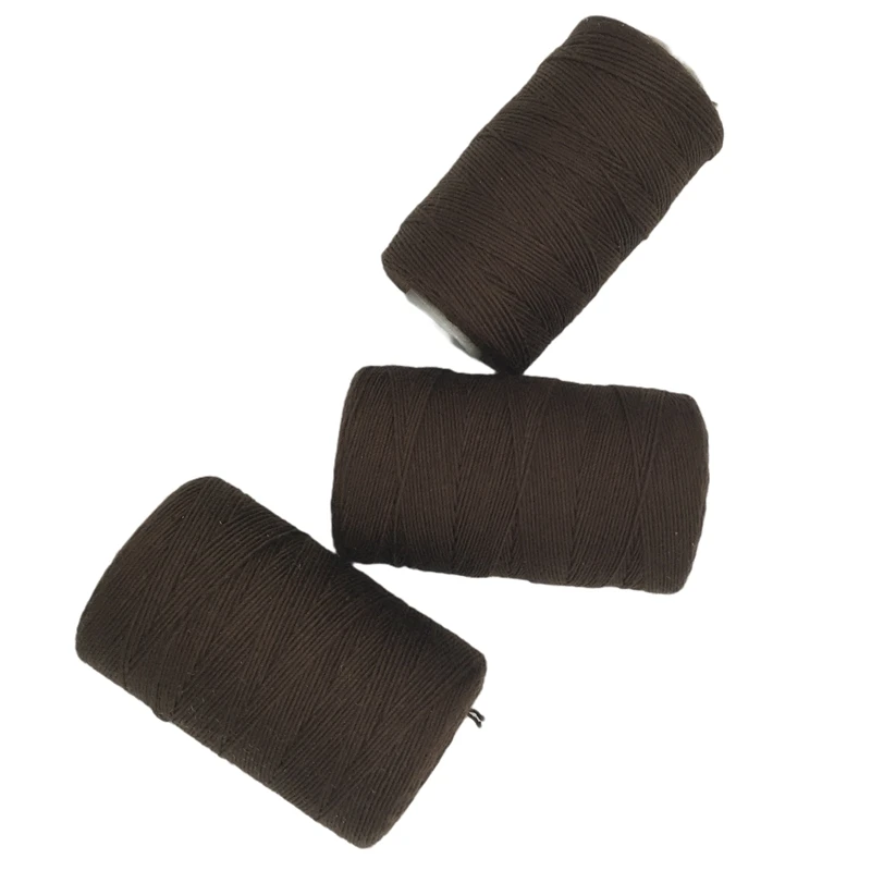 12 rollen ZWART Haar Weefdraad Katoen Naaigaren 1000 yards 12 rollen een doos cadeau 1 st 6,5 cm C gebogen naald