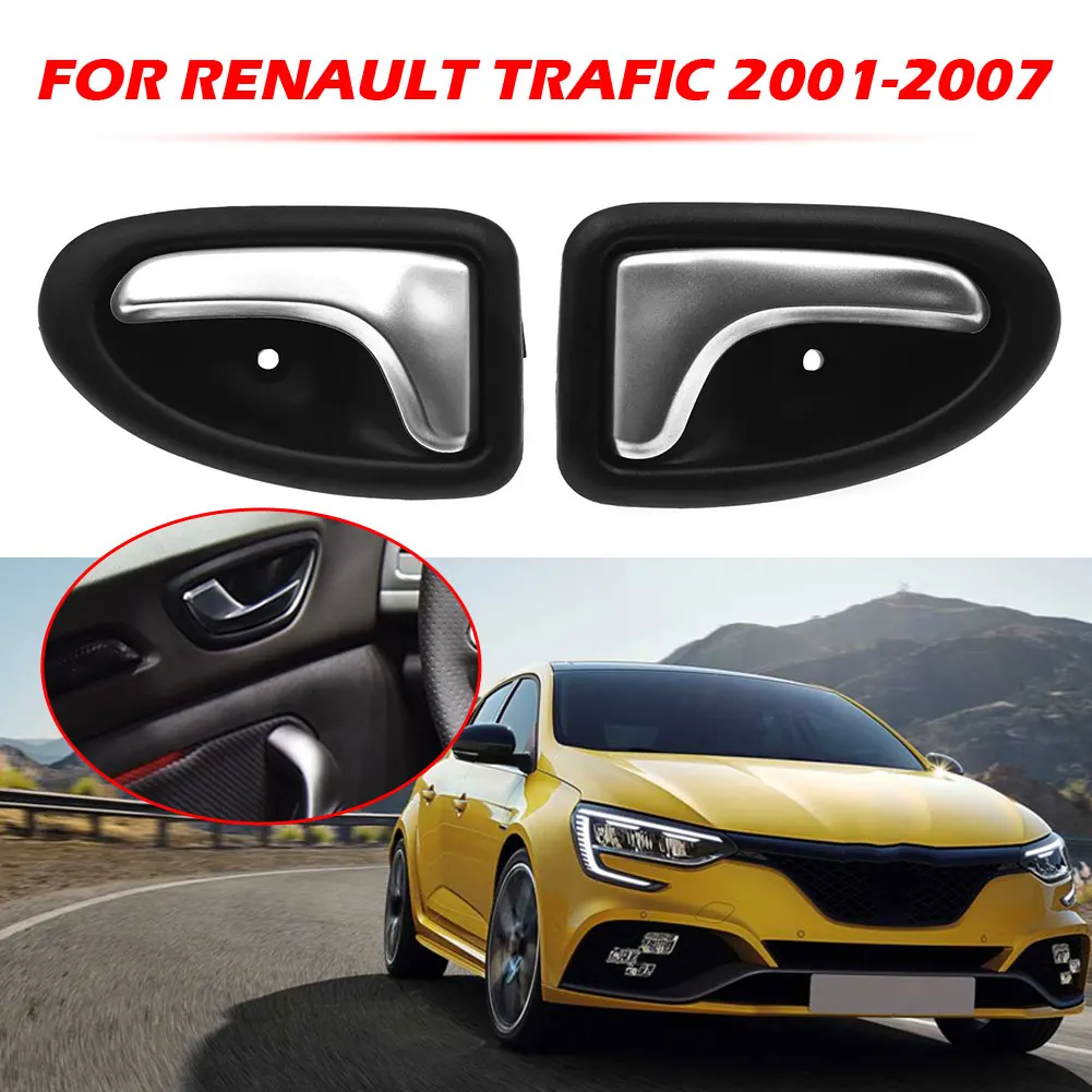 Car Interior Door Handles Inside Inner Door Knob for Renault Clio II Megane I Scenic I Chrome Left Right Door Handle