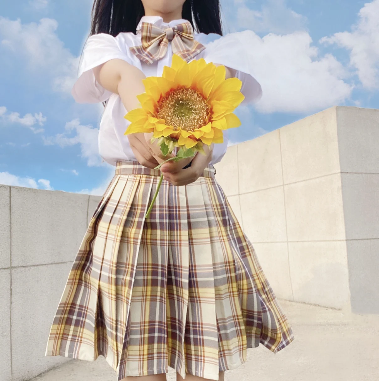 Plaid Summer Women Skirt 2021 High Waist Stitching Student Pleated Skirts Women Cute Sweet Girls Dance Mini Skirt