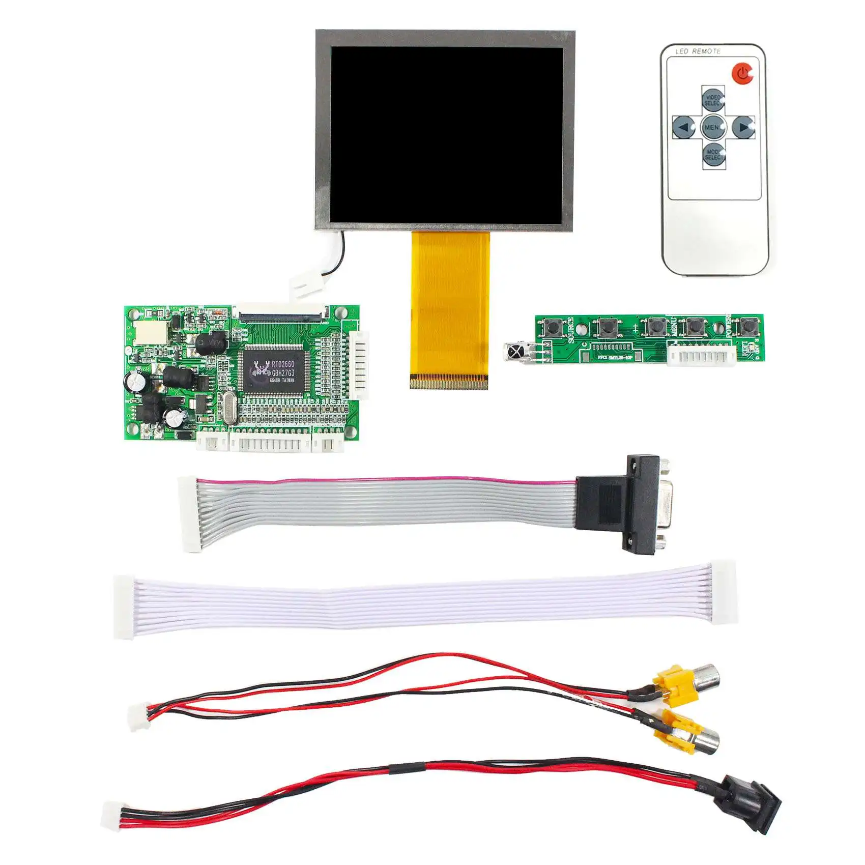 VGA CVBS LCD Controller Board 3.5 in VS035SD1 800X600 LCD Panel Replace PD035VX2