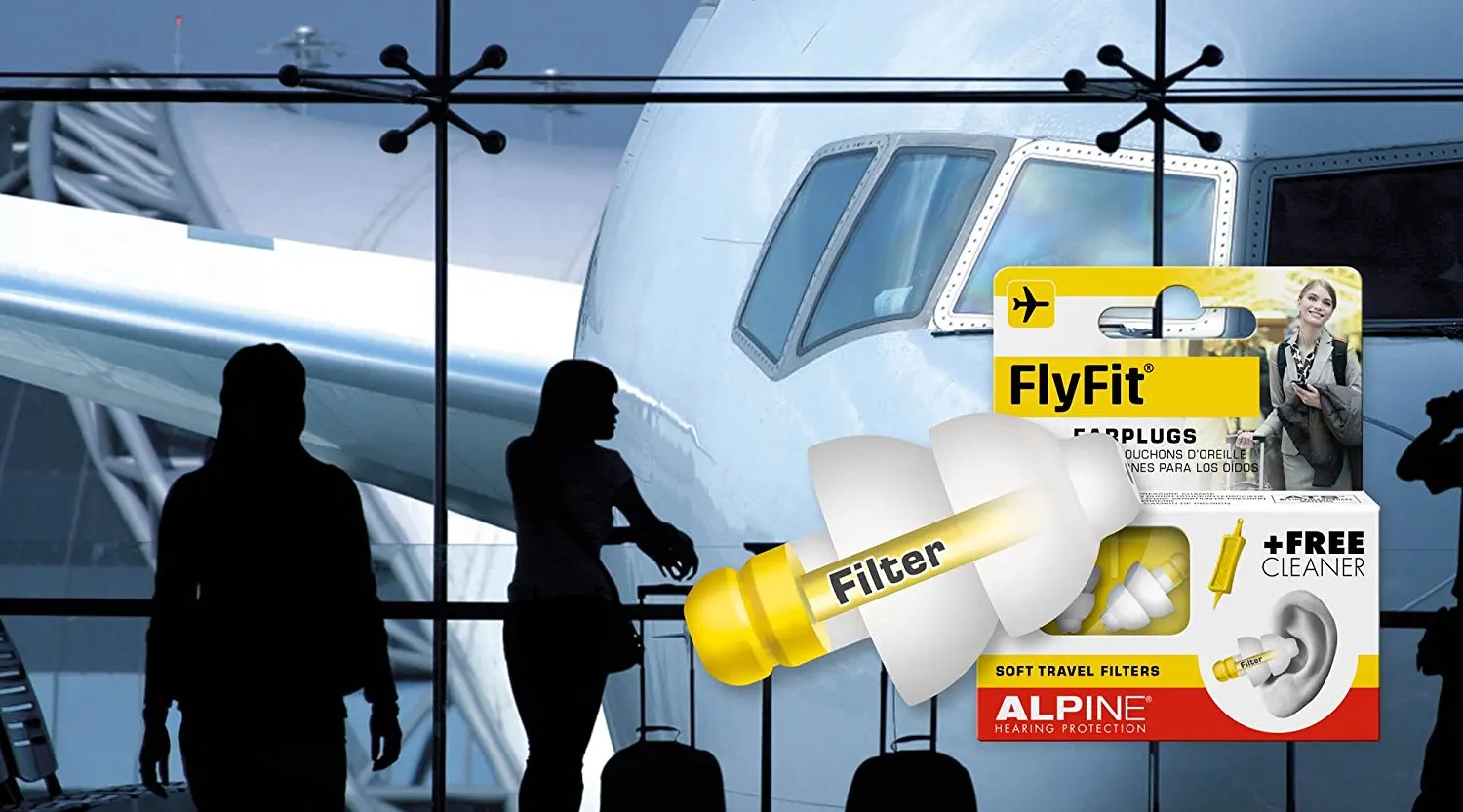 Alpine Fly Fit Flyfit Earplugs flying earplugs air plane pressure balance ear pain reduce noise gift travel and sleep helper CE