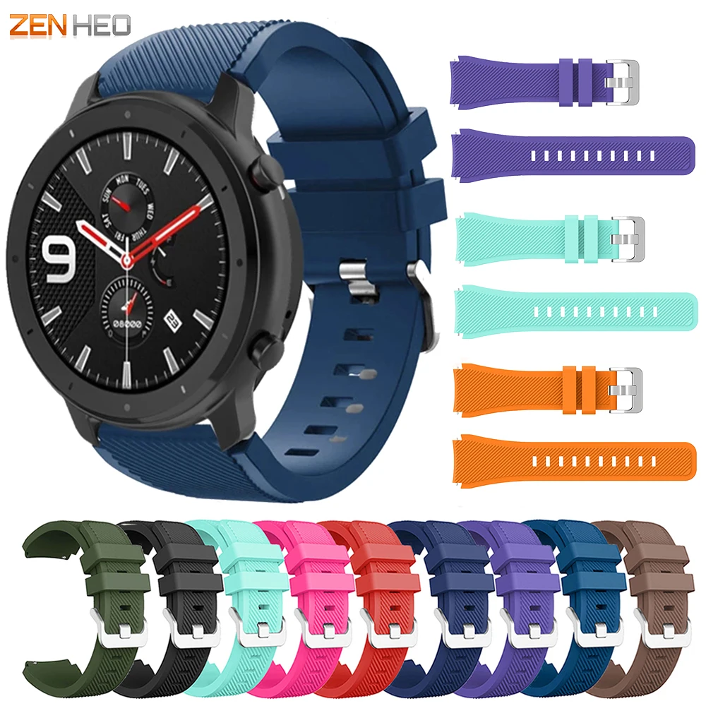 22 مللي متر سيليكون حزام الساعات ل شاومي Huami Amazfit GTR 47 مللي متر GTR 2 2e حزام ساعة حزام ل سامسونج جير S3 الحدود/الكلاسيكية