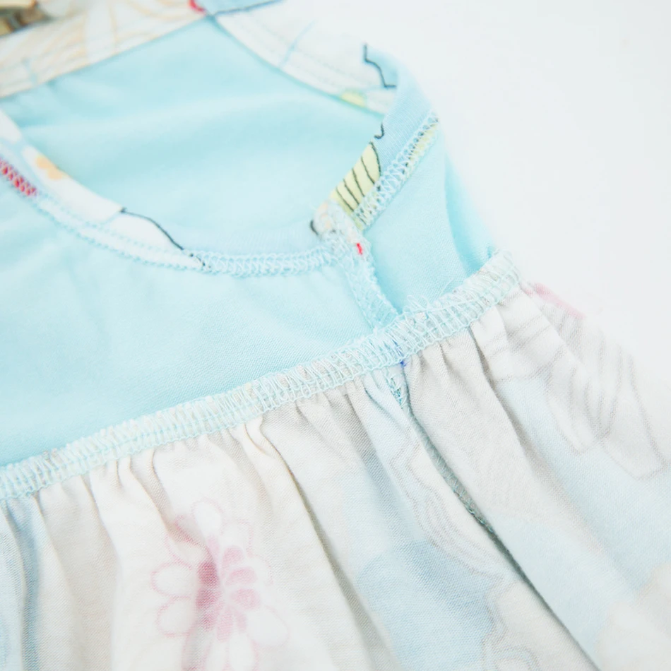 Hnoeyzone Summer Girls Clothes Sets Floral Sleeveless Cute A-Lined Printed Dresses Sportswear Kid Ruffle Outfits Vestidos