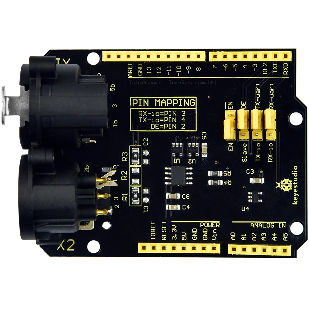Keyestudio DMX (RDM) Shield dla Arduino UNO / Głośniki sterujące oraz maszyna do światła i dymu