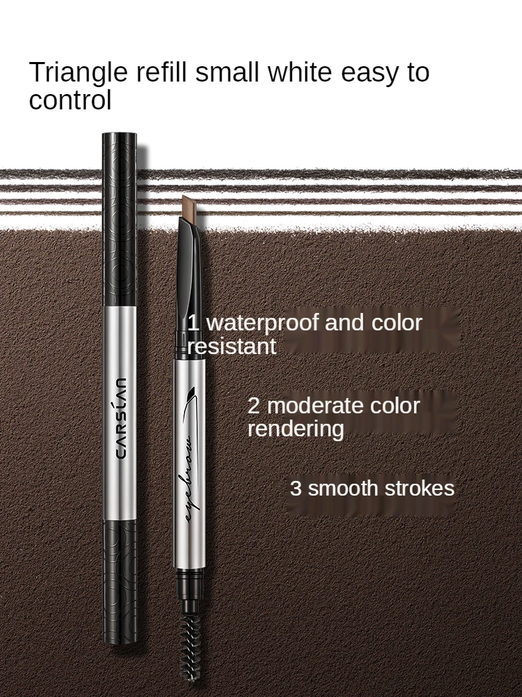 CY CARSLAN Triangle Eyebrow Pencil Waterproof Discoloration Resistant Natural Long Lasting Extremely Fine Free Shipping