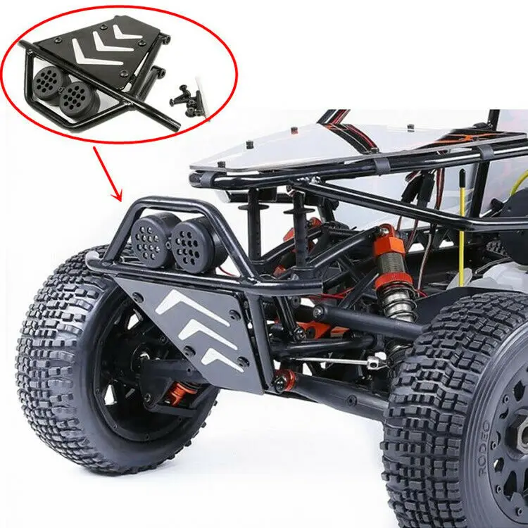 Metal Front Guard Bumper With LED Light Cover Fit for 1/5 HPI ROVAN ROFUN KM BAJA 5T 5SC TRCUK RC CAR PARTS