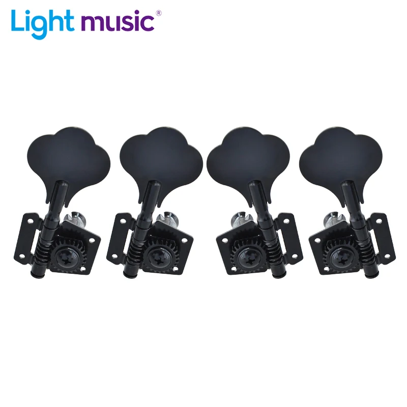 Electric Bass Guitar Tuning Pegs Opened Machine Heads Chrome Black 4R 4L 2R2L Tuners for Bass Guitar Bass Accessories