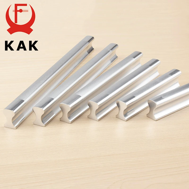 KAK Aluminum Alloy  Kitchen Handles Drawer Pulls Cupboard Cabinets Knobs Door Modern Wardrobe Handle for Furniture Door Hardware