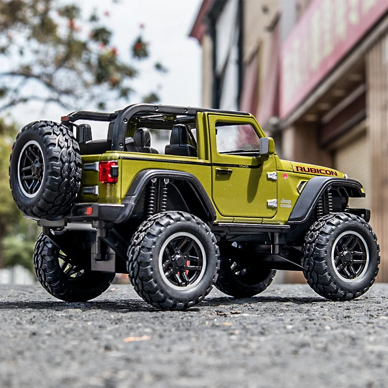 Jeeps Wrangler Rubicon-Coche de juguete para niños, vehículo de alta simulación, exquisita colección de aleación todoterreno, 1:20, 1941