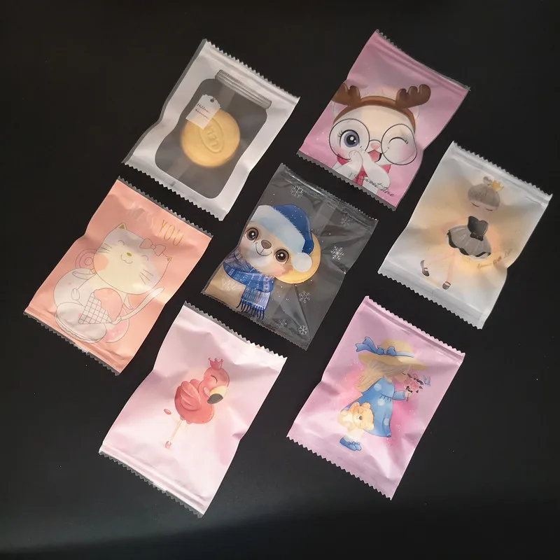 Heat Seal Cartoon Bag For Biscuit Cookies Candy Bread Baking Jewelry Fruit Tea Party Gift Packaging Bags Wedding Birthday 7x10
