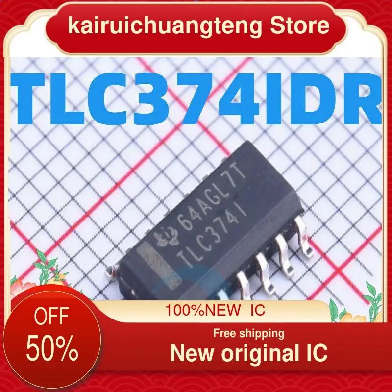 5 sztuk TLC374IDR z nadrukiem ekranowym TLC374I SOP14 czterokierunkowy uniwersalny komparator różnicowy nowy oryginał