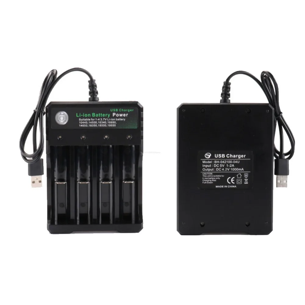 3.7V 18650 Battery Charger Li-ion USB Independent Charger Portable Electronic 18650 18500 16340 14500 26650 Battery Charger