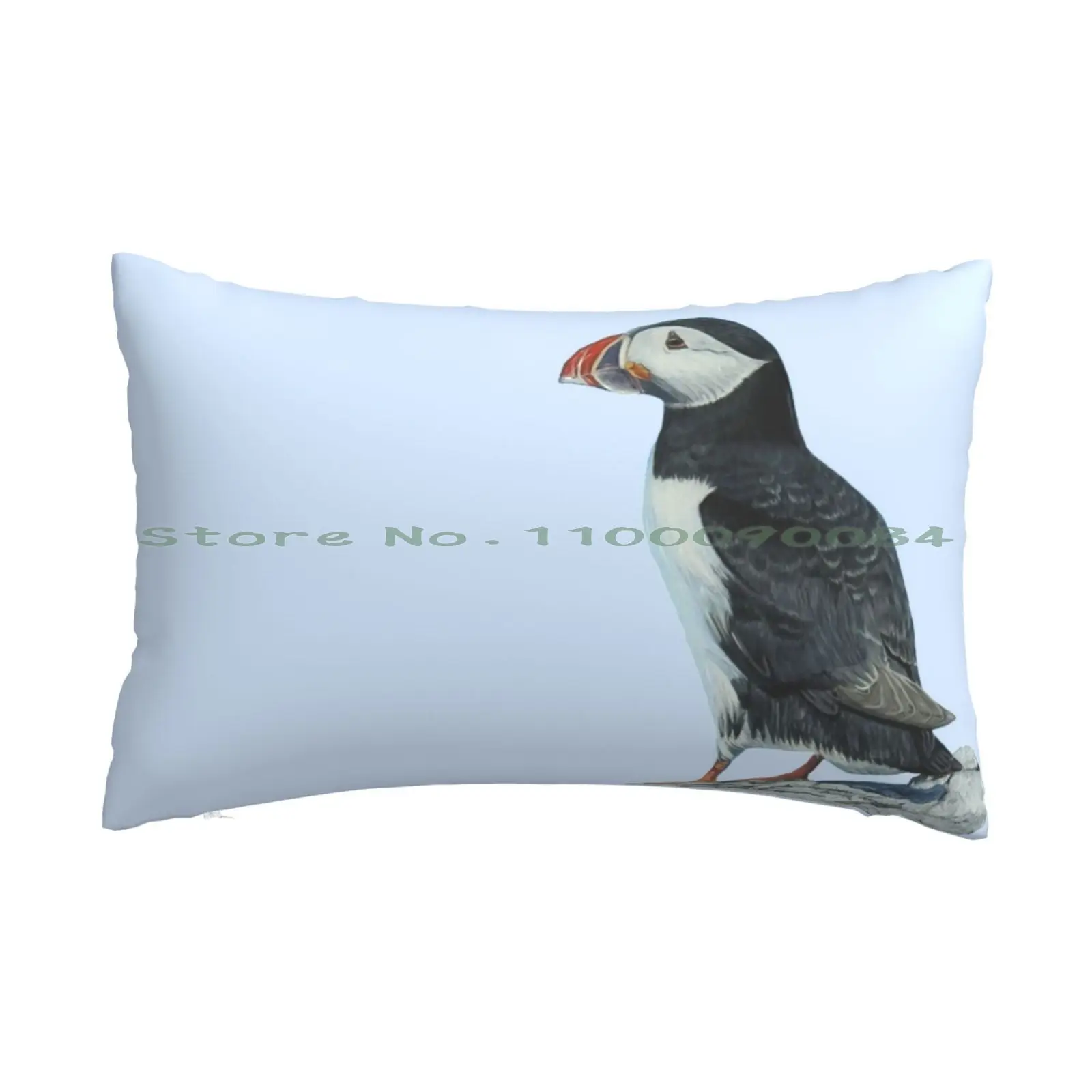 Puffin Pillow Case 20x30 50*75 Sofa Bedroom Puffins Puffin On A Cliff Sea Bird Cathy Settle Cathys Creations Animal Art Bird