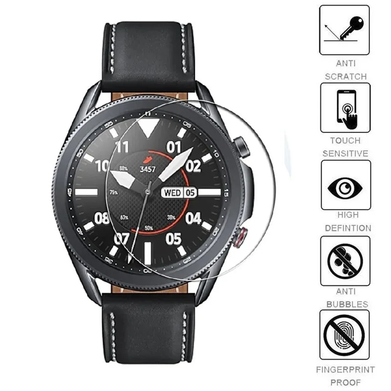 Película 9H para Samsung Galaxy Watch3 45mm vidrio templado Premium para Galaxy Watch 3 45mm Protector de pantalla antiarañazos cubierta