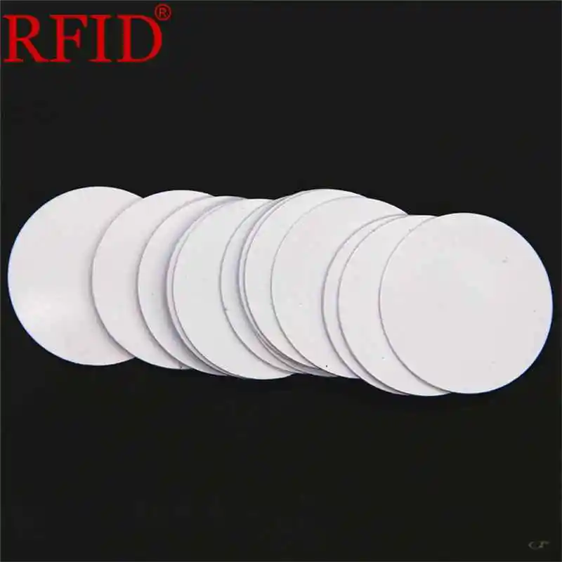 ID 125KHz EM4100 TK4100 25mm Read Only White Waterproof Coin Crad RFID Access Control Crad Keyfob Key Fob Fast Shipping 100pcs