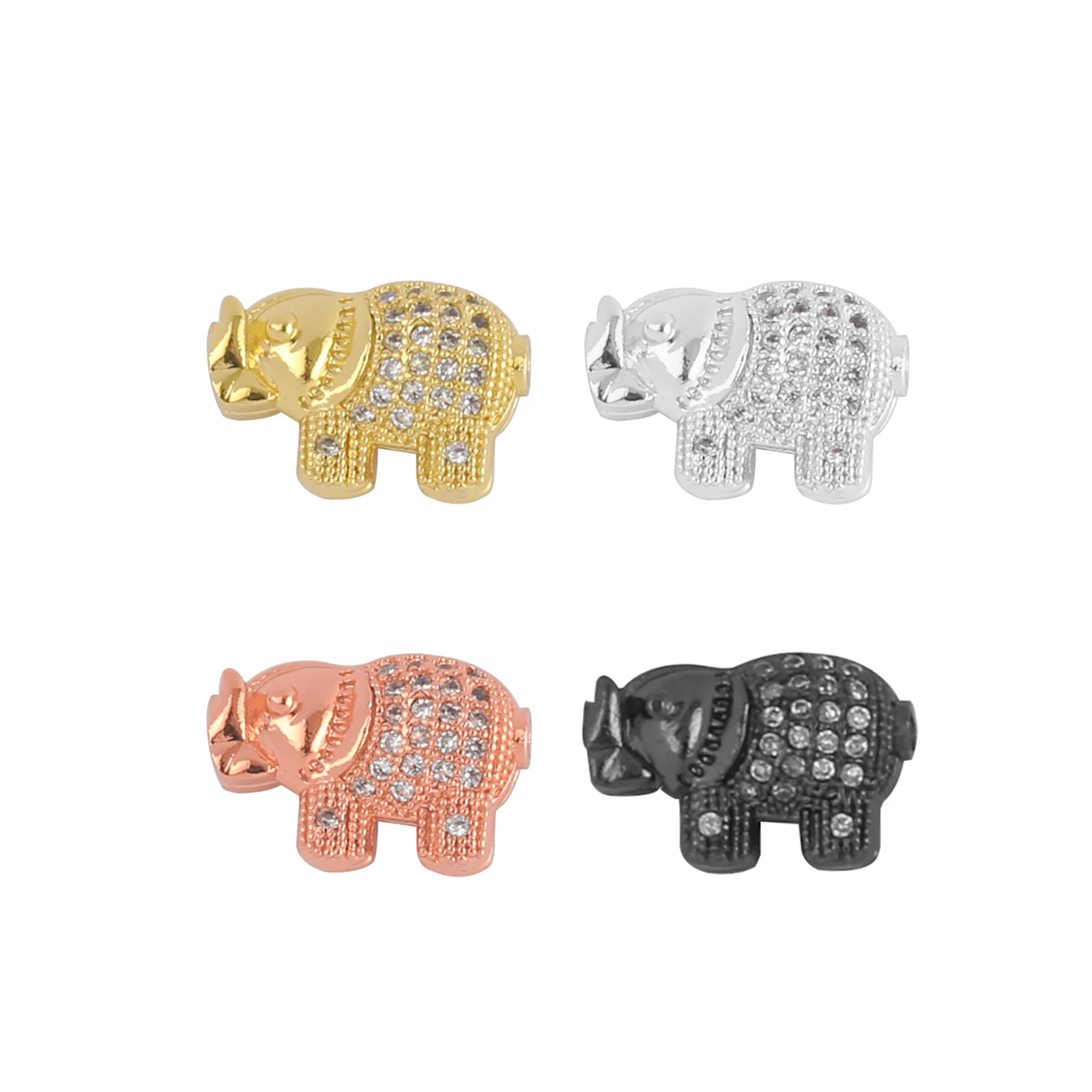 

10pcs/Lot CZ Spacer Rhinoceros Beads Brass Micro Pave Cubic Zirconia Beads Jewelry Making Diy Charms Bracelet Wholesale CZBS52