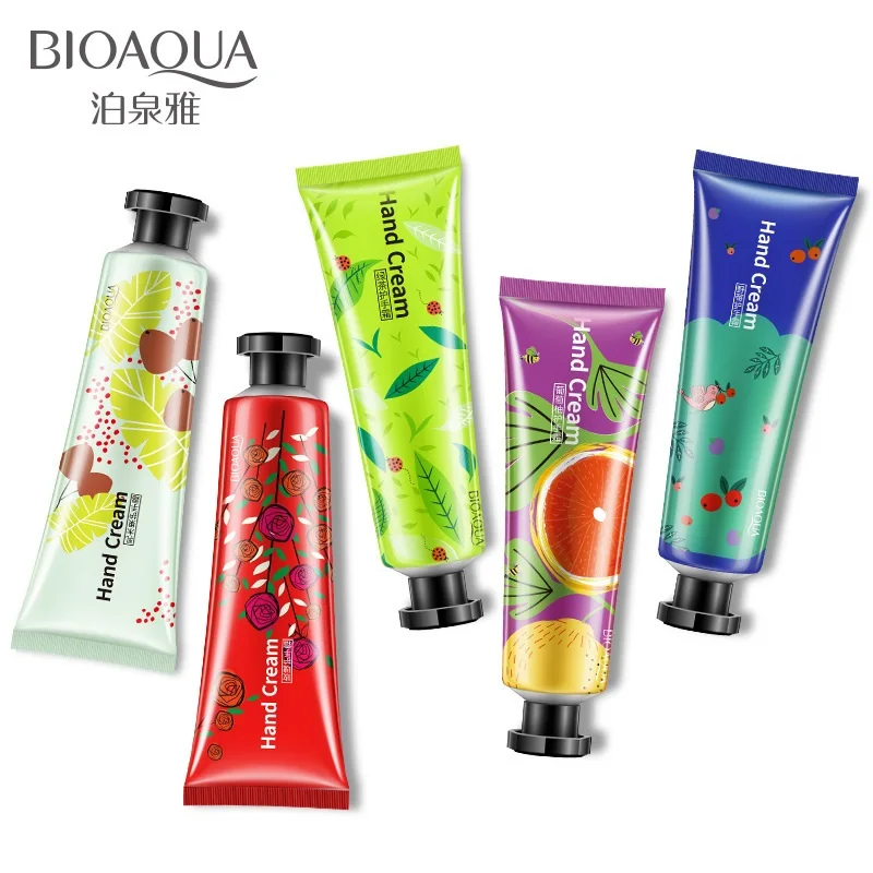 BIOAQUA Plant flavor Hand Cream Set Moisturizing Hydra Moisturizing Nourishing Anti-chapping Whitening skin care set 30g