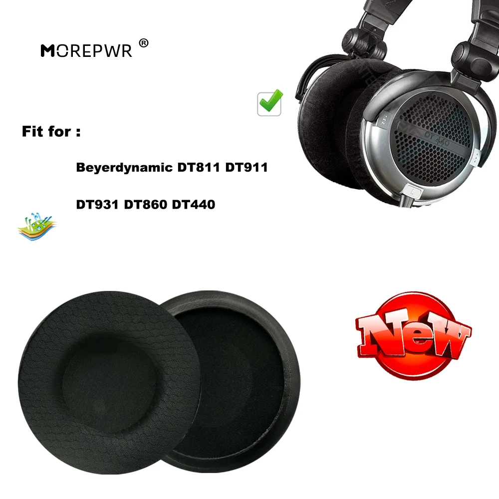 

Morepwr New upgrade Replacement Ear Pads for Beyerdynamic DT811 DT911 DT931 DT860 DT440 Headset Parts Cushion Earmuff Headset