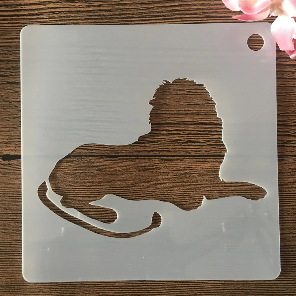 Imagem -04 - Conjunto 13 Centímetros Camadas de Animais do Jardim Zoológico Leão Elefante Faça Você Mesmo Template Stencils Pintura Coloração Embossing Recados Álbum de Fotos Decoração de Parede 16 Peças