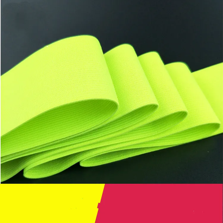 50mm Sewing Elastic Band Wide Fluorescent Green Elastic Flat Rubber Band Waist Band Thin Belt Sewing Garment Accessory 1 Meter