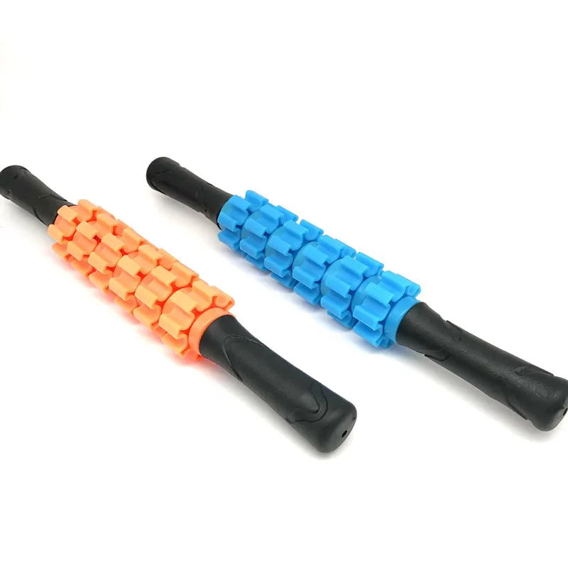 1Pcs New Body Massage Stick Muscle Roller Tool Trigger Portable For Fitness Yoga Leg Arm 6-wheel Massage Stick Relieve Stress