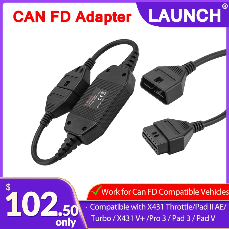 

LAUNCH X431 CAN FD Adapter Code Reader Connector Auto Diagnostic Tool ForThrottle Pad II Torque Turbo x431 V + Pro3S