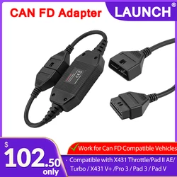 LAUNCH X431 CAN FD Adapter Code Reader Connector Auto Diagnostic Tool ForThrottle Pad II Torque Turbo x431 V + Pro3S