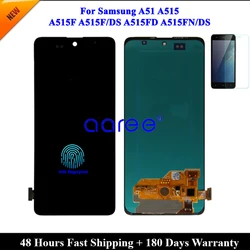 OLED LCD With fingerprint  For Samsung A51 2020 A515 LCD A515F lcd For Samsung A515 A515F  LCD Screen Touch Digitizer Assembly