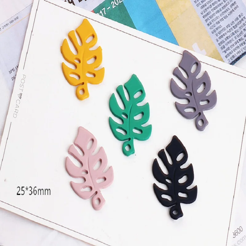 DIY Accessories Korea Alloy Hollow Leaves Small Fresh Flowers Earrings Earrings Pendant Pendant Material