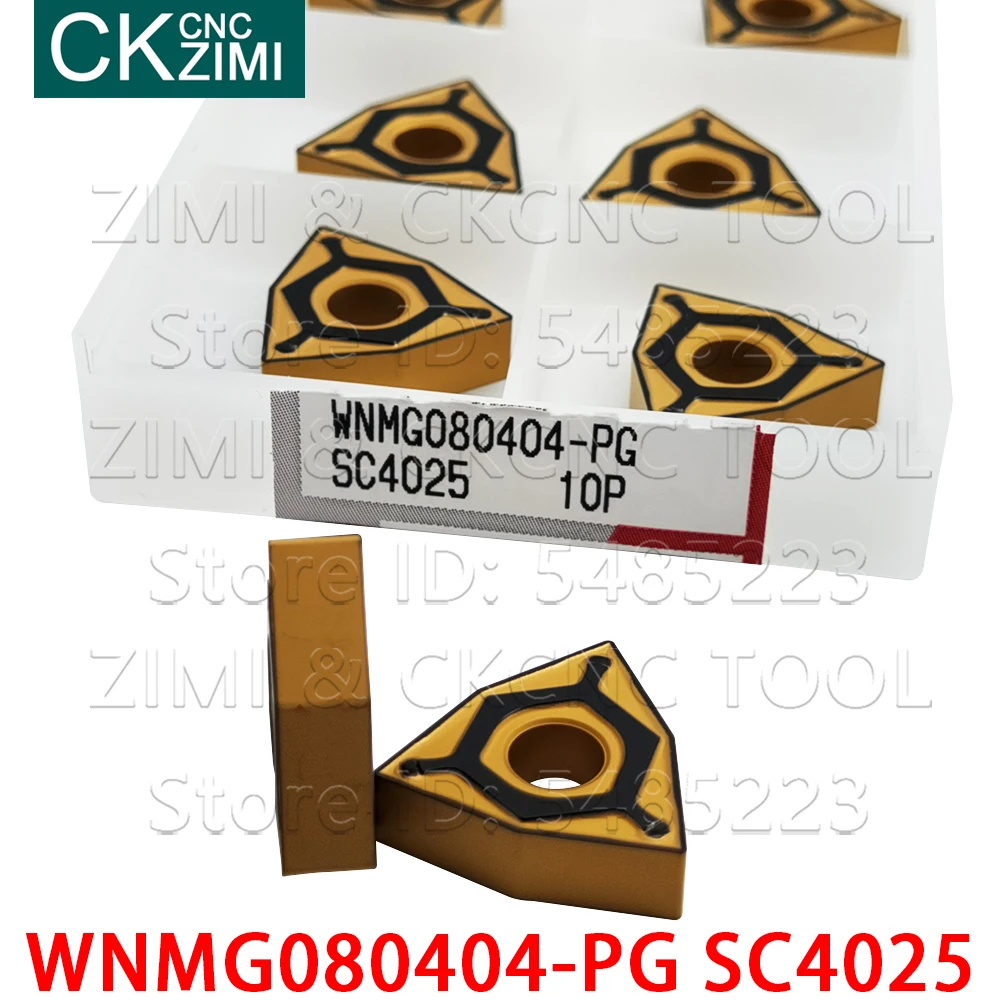 WNMG080404-PG SC4025 WNMG080408-PG SC4025 Carbide Sisipan Kayu Mengubah Alat CNC Logam Mesin Bubut Alat Kualitas Tinggi WNMG untuk Baja
