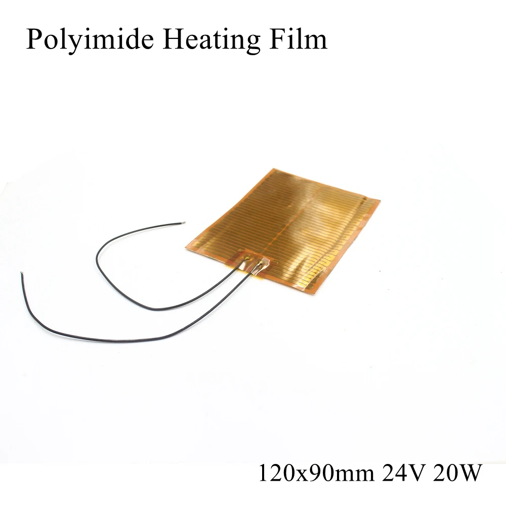 5V 12V 24V PI Heating Film Plate Polyimide Heating Electric Heated Panel Pad Mat Electrotherma Flexible Adhesive Foil Oil Heater