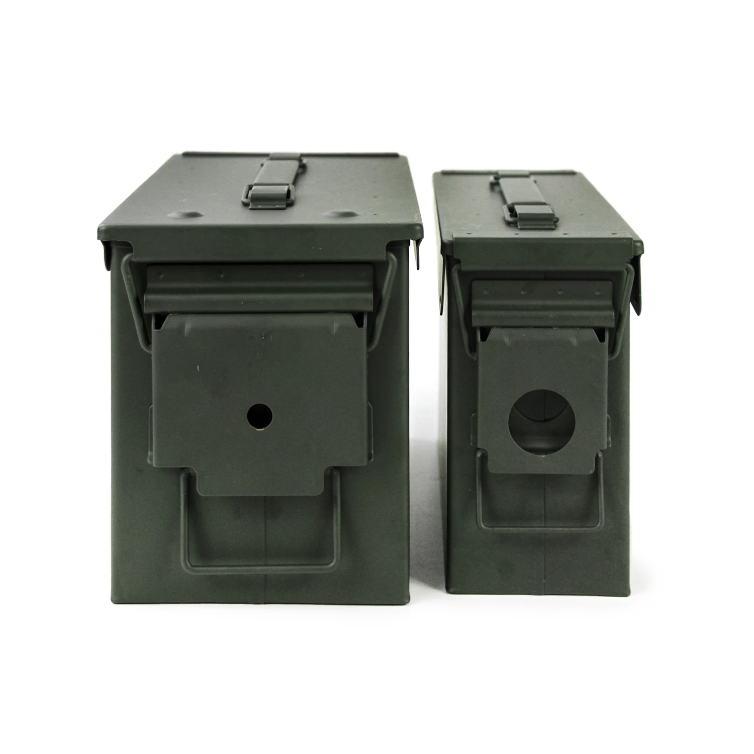 30/50Cal Metal Ammo Can Steel Safety Ammo Box Safe Box Long-Term Waterproof Ammunition Valuables Storage Hole Lockable Can