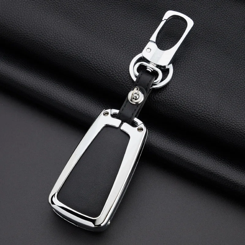 Alloy  Leather Car Key Case For Great Wall Haval Hover H1 H3 H6 H2 H5 C50 C30 3 Buttons Folding Keychain Remote Control Cover