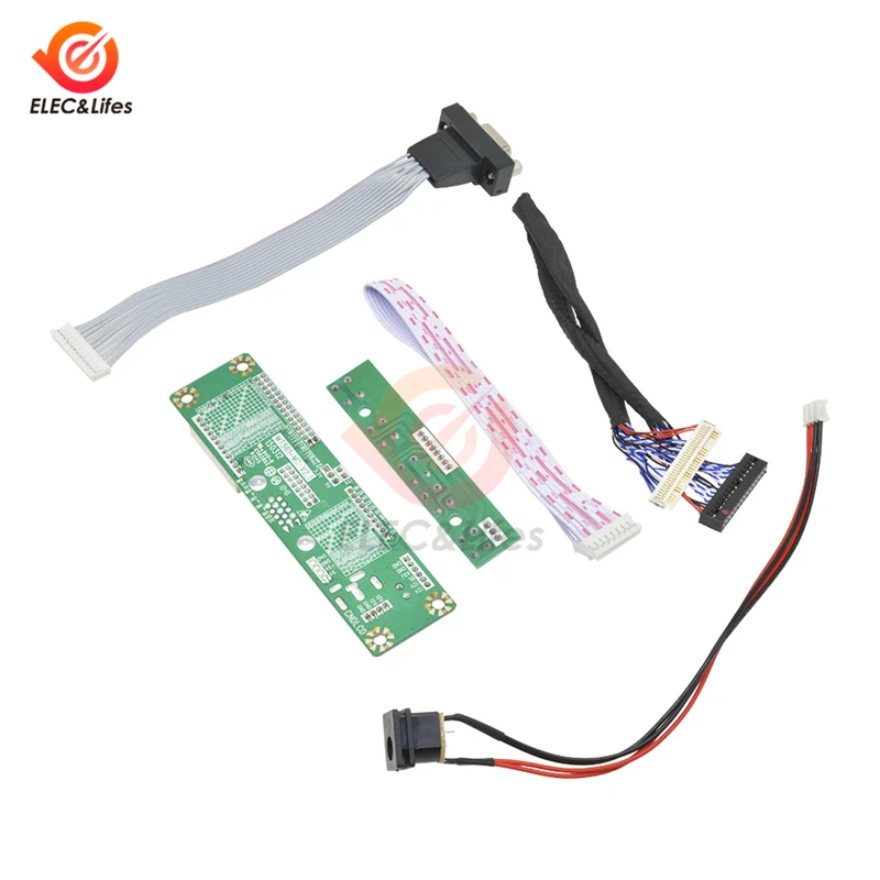 1 Channel VGA Video MT169 MT169-MD HX6820-A V2.0 Universal LVDS LCD Montor Screen Driver board + cable for 10-42 inch Display