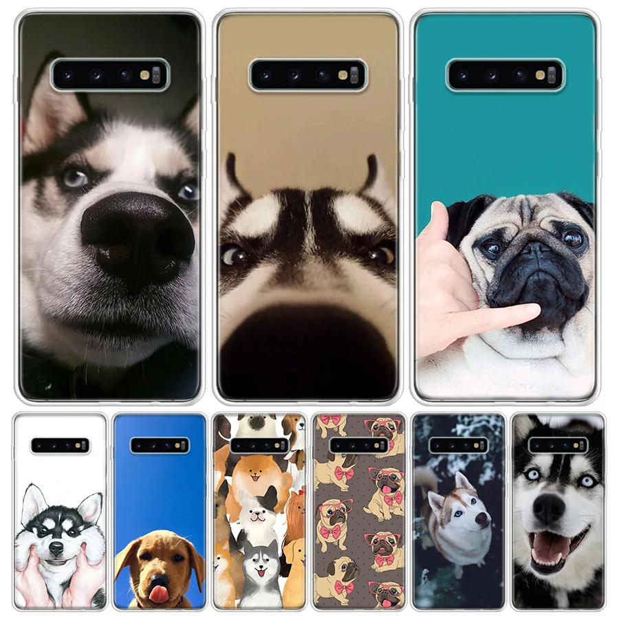 Cute dog Wacky Husky Soft Soft Phone Case for Samsung Galaxy A51 A71 A41 A31 A21S A11 A10 A20E A30 A40 A50 A70 A6 A7 A8 A9 Plus