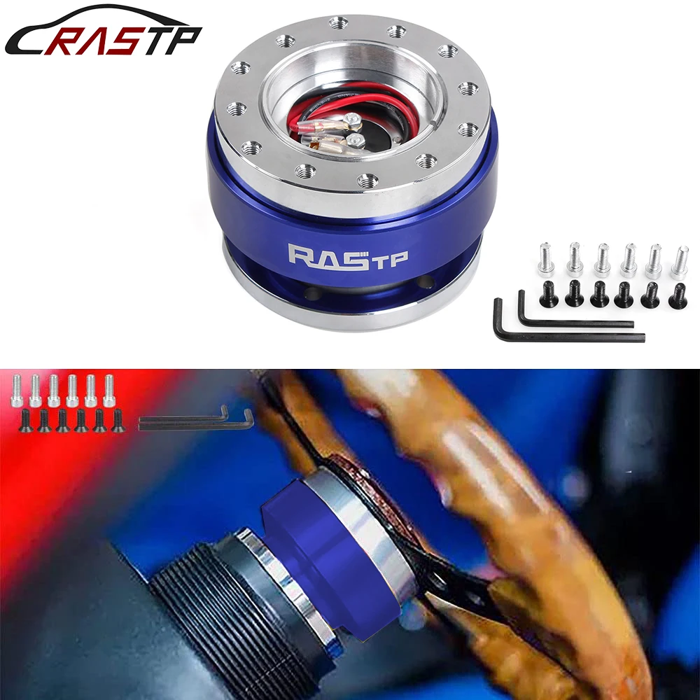 

RASTP-Universal Aluminum Ball Bearing Detachable Steering Wheel Quick Release Extension Hub Dodge Multicolor RS-QR030