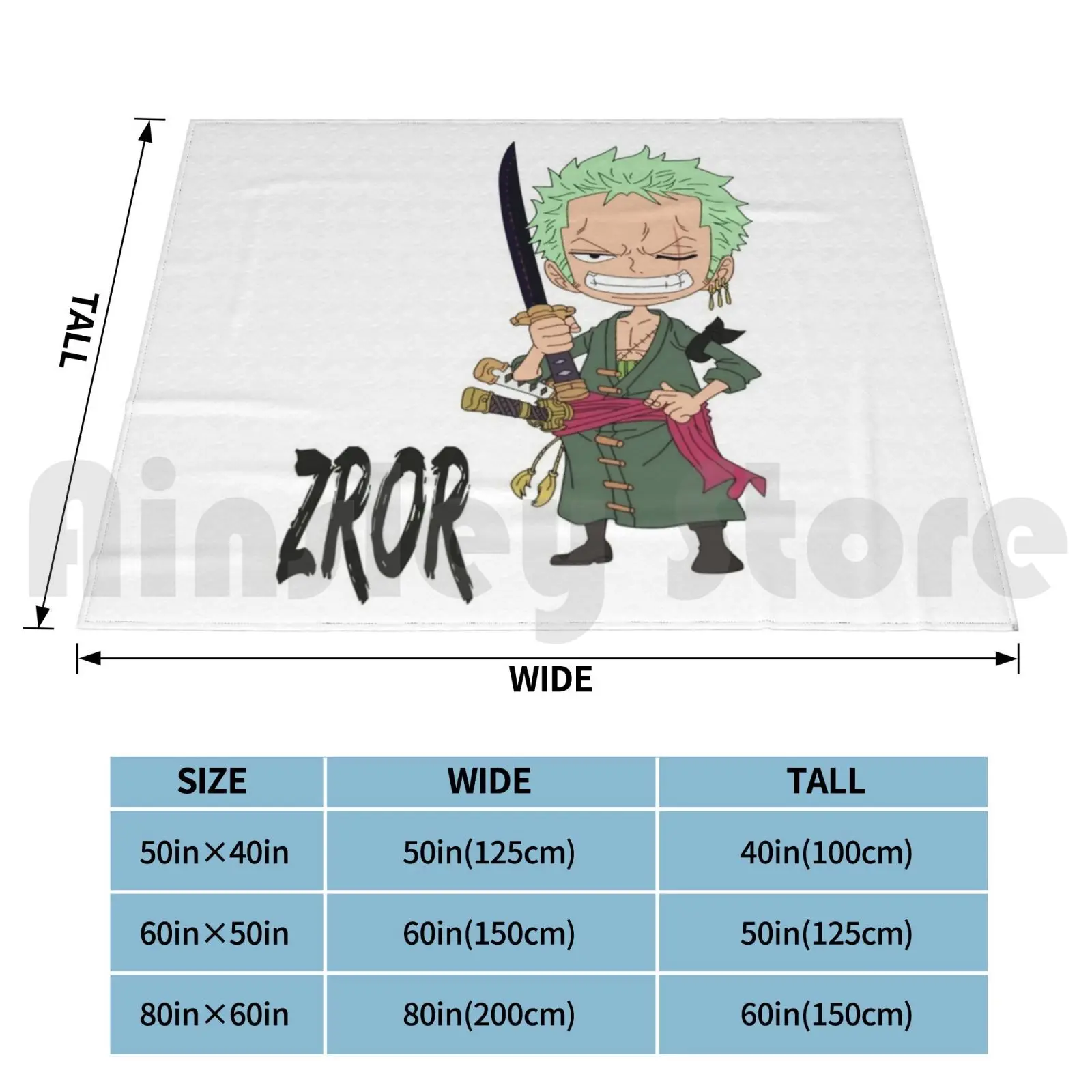 Roronoa Zoro Blanket Fashion Custom Roronoa Zoro T Shritzoro Roeonat